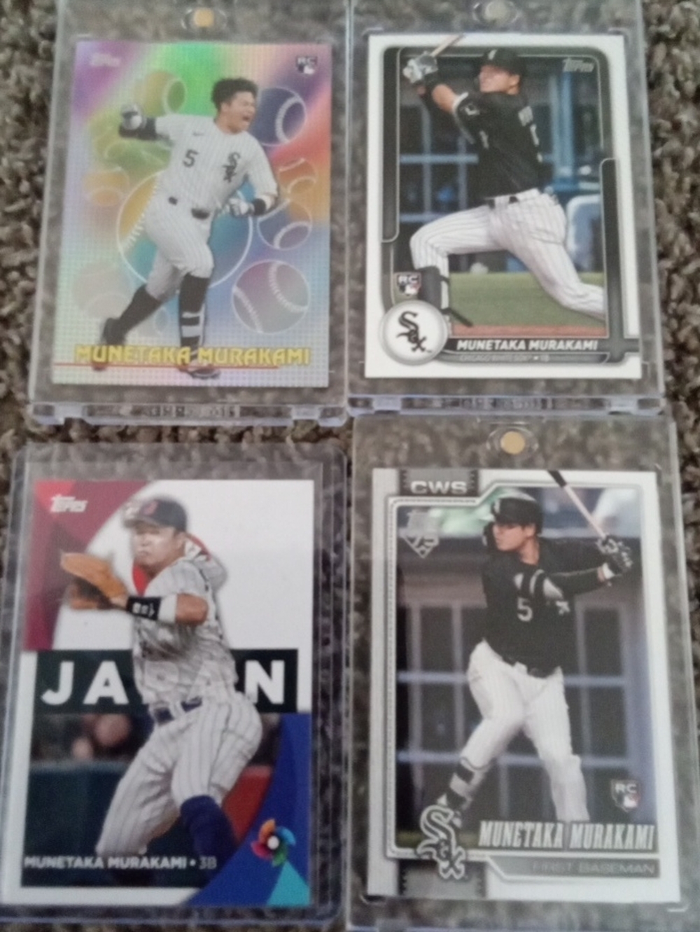 Munetaka Murakami Baseball Card Lot. - Chicago White Sox - Black/White